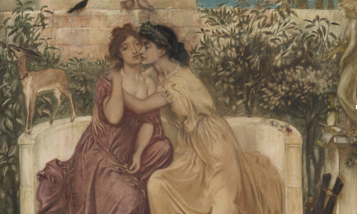 Simeon Solomon 1864 Sappho and Erinna in a Garden at Mytilene