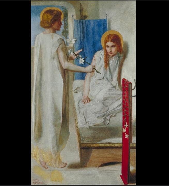 Paul Gauguin 1892 Delightful Land (Te Neva Fenua), Dante Gabriel Rossetti 1866 Lady Lilith, Dante Gabriel Rossetti 1850 The Annunciation 