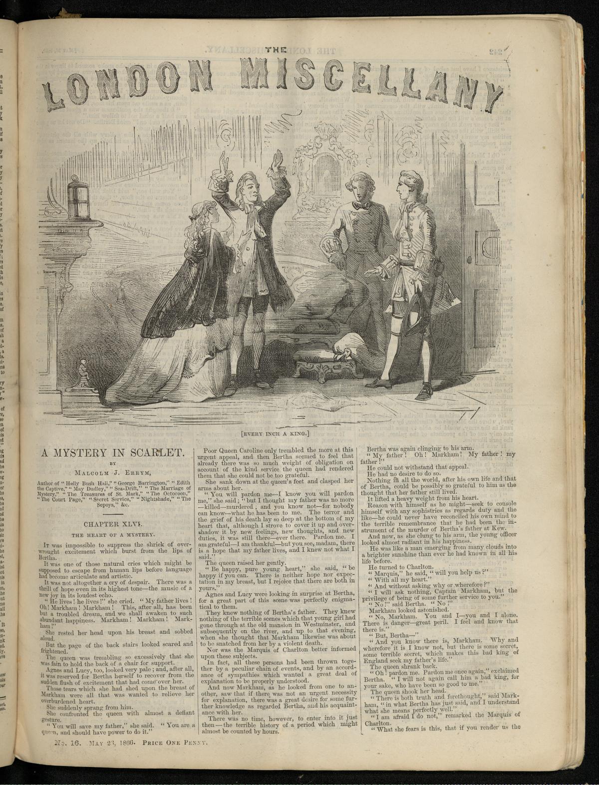 "Every Inch a King." The London Miscellany 16 (26 May 1866), 242