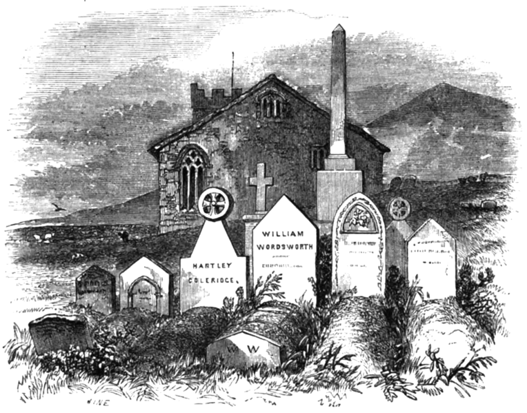 Wordsworth's Grave, wood engraving