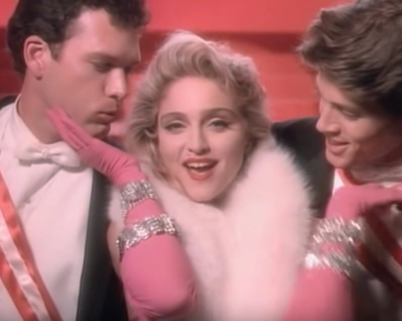 Image from the music video "Material Girl"