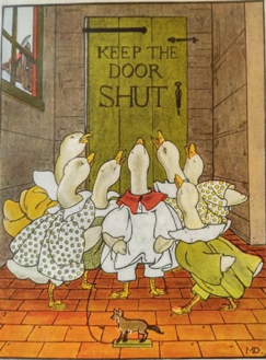 Mabel Dearmer's illustration for Laurence Housman's Story of the Seven Young Goslings, 1898